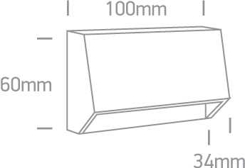 1,5W LED sieninis šviestuvas, antracito sp., 2700/3300/4000K, IP65, 67386A/AN/V