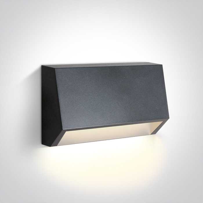 1,5W LED sieninis šviestuvas, antracito sp., 2700/3300/4000K, IP65, 67386A/AN/V