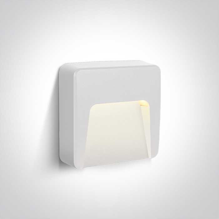 1,5W LED sieninis šviestuvas, baltas, 2700/3300/4000K, IP65, 67417/W/V
