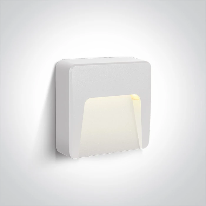 1,5W LED sieninis šviestuvas, baltas, 2700/3300/4000K, IP65, 67417/W/V
