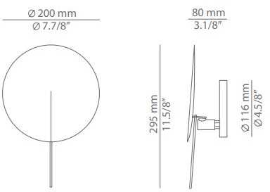 15W LED sieninis šviestuvas OBS, matinio aukso sp., 2700K, dimeriuojamas