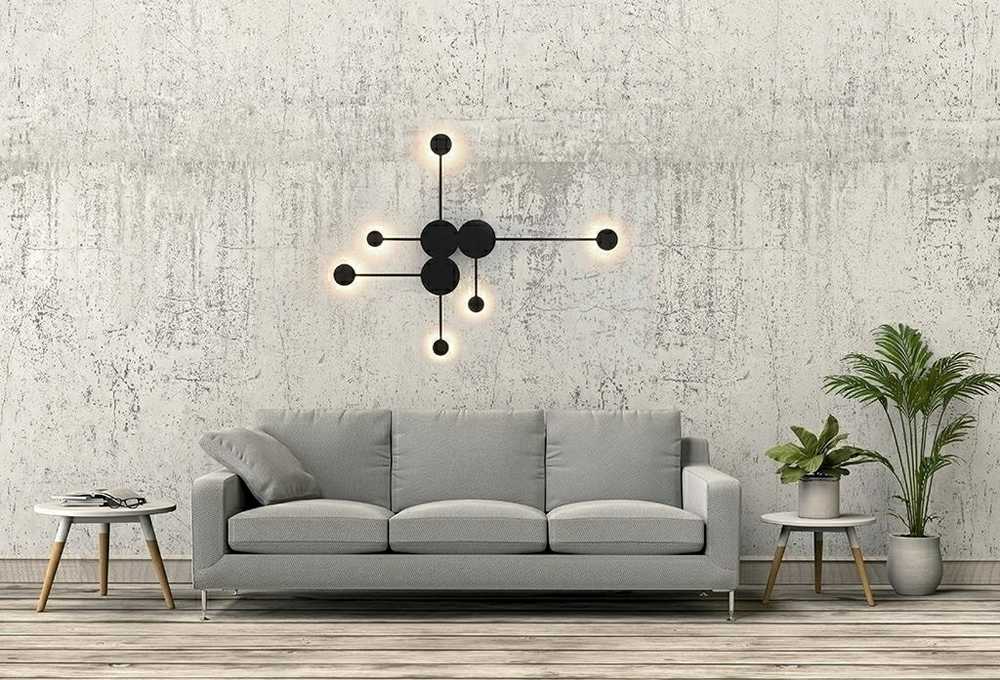 15W LED sieninis šviestuvas SHADOW MULTI, juodas, 3000K