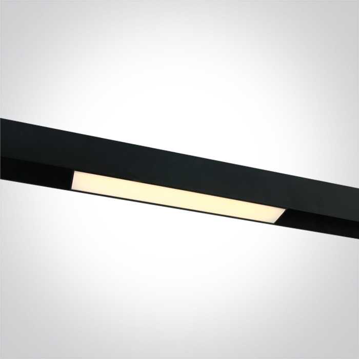 15W LED šviestuvas į magnetines sistemas MAXI, juodas, 3000/3500/4000K, 48V, 120º, 42100A/B/V