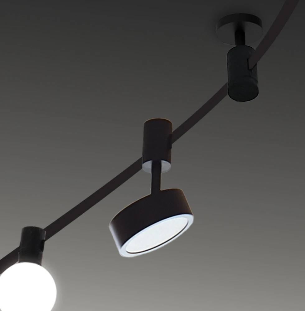 15W LED šviestuvas į magnetinius bėgelius VIOKEF FLEXY, juodas, 2700-6000K, 4314000