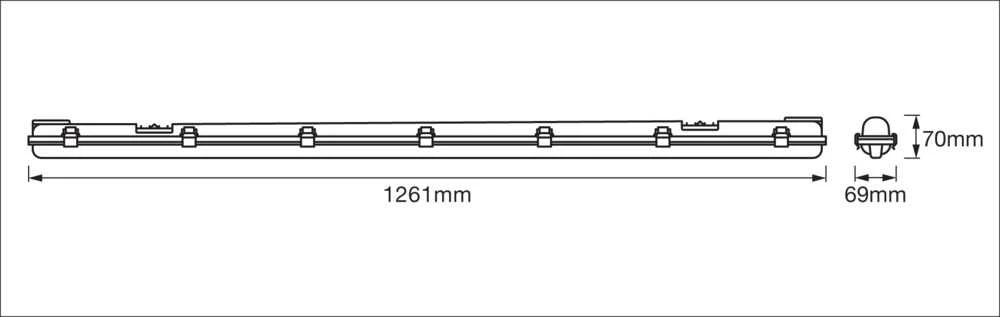 Lubinis šviestuvas Ledvance 15W LED T8 šviestuvas ESSENTIALS, 4000K
