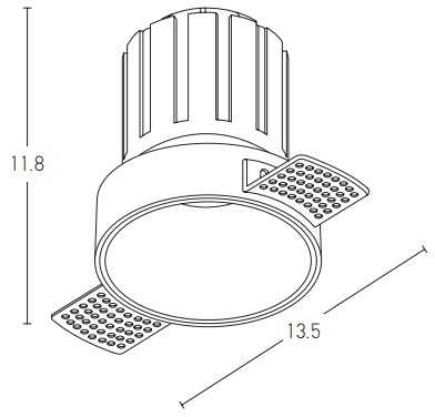 15W LED užglaistomas šviestuvas, baltas, 3000K, S097