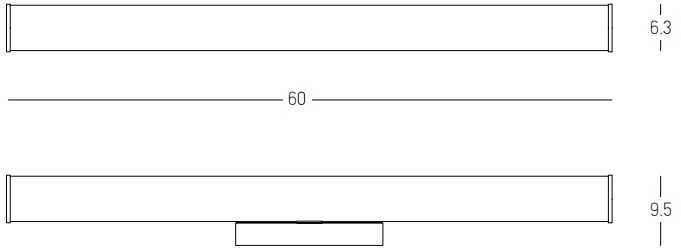 Sieninis šviestuvas 15W LED veidrodžio šviestuvas, chromo sp., 3000K, 22085