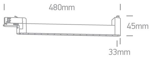 15X1W LED linijinis bėgelio šviestuvas, juodas, 3000K, 65024TA/B/W