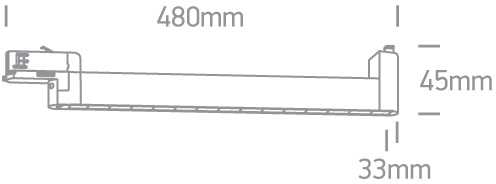15X1W LED linijinis bėgelio šviestuvas, juodas, 3000K, 65024TA/B/W
