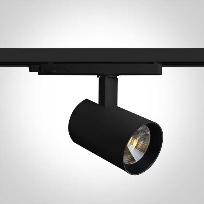 16/18/20/22W LED akcentinis šviestuvas į 3 fazių bėgelius, juodas, 3000/3500/4000K, 65670BT/B/V