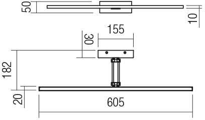 16,4W LED sieninis šviestuvas LINEAR, baltas, 3000K, 01-3462