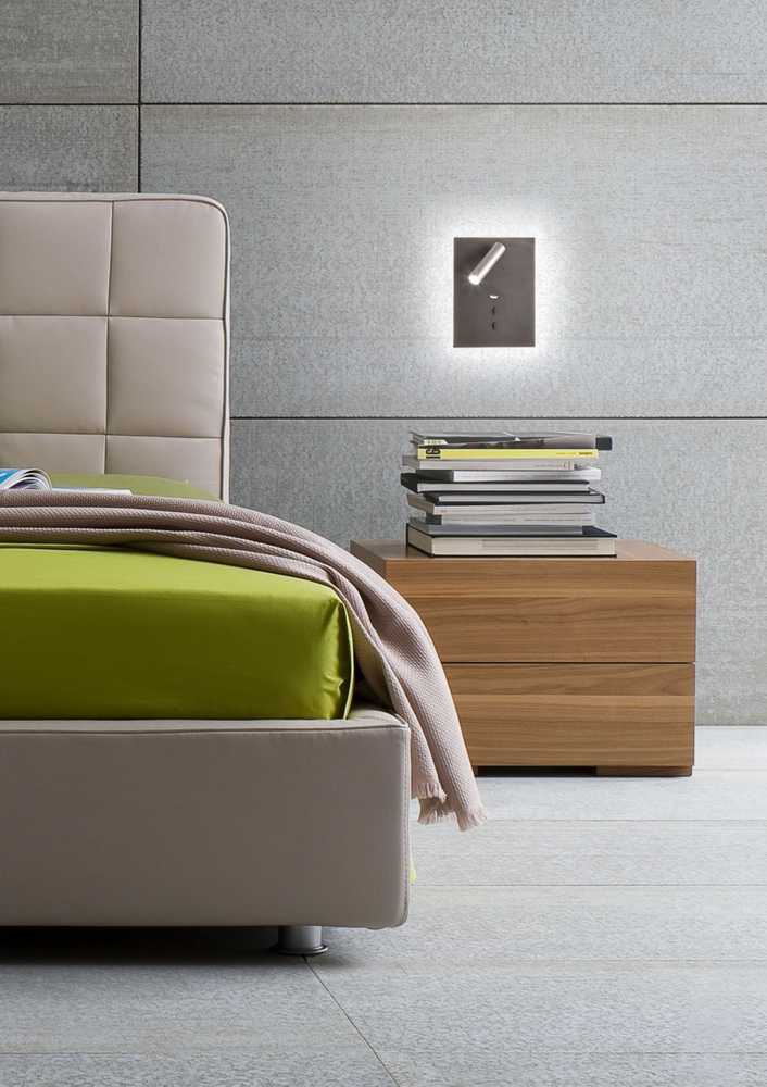 16W + 3W LED sieninis šviestuvas ZEN, bronzos sp., 3000K, šviesos kampas 120°, skaitymo šviestuvėlio - 20°, su USB, 01-2996