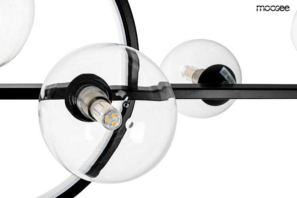 16W LED + 7xG9 pakabinamas šviestuvas ALURE LINE TWIN 90, juodas, 3000K, lemputės parduodamos atskirai