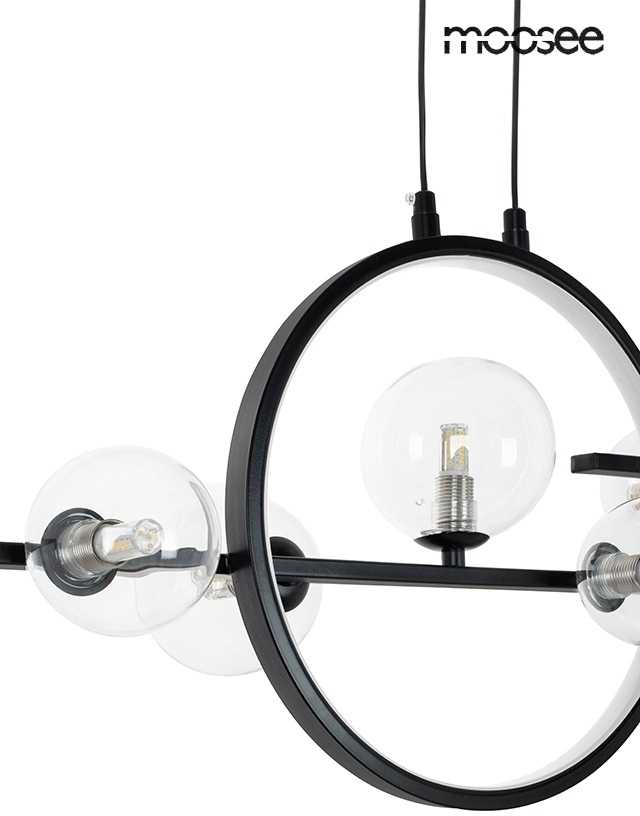 16W LED + 7xG9 pakabinamas šviestuvas ALURE LINE TWIN 90, juodas, 3000K, lemputės parduodamos atskirai