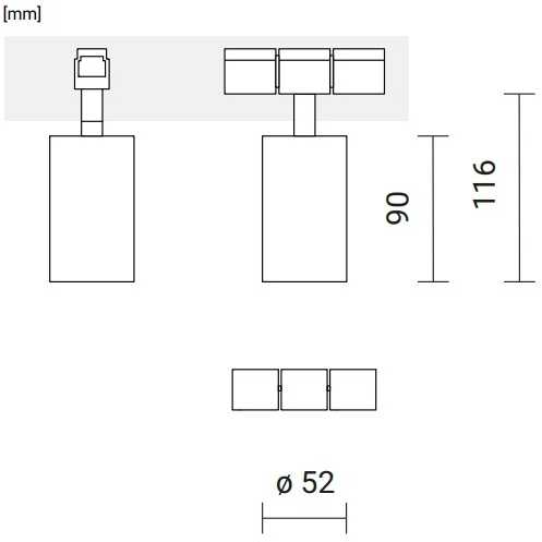16W LED akcentinis šviestuvas į magnetines sistemas INSIGHT R, baltas, 3000K