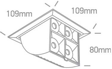 16W LED įleidžiamas pakreipiamas šviestuvas, baltas, 3000K, 51406B/W/W