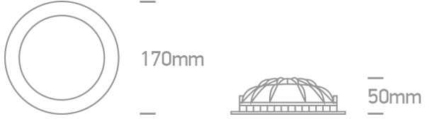 16W LED įleidžiamas šviestuvas, juodos/žalvario sp., 3000K, 10116FD/B/BS