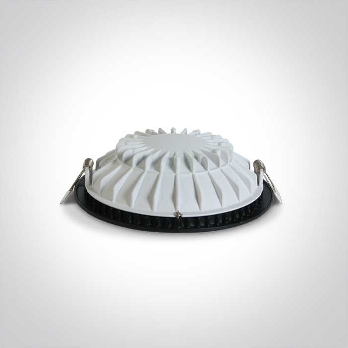 16W LED įleidžiamas šviestuvas, juodos/žalvario sp., 3000K, 10116FD/B/BS