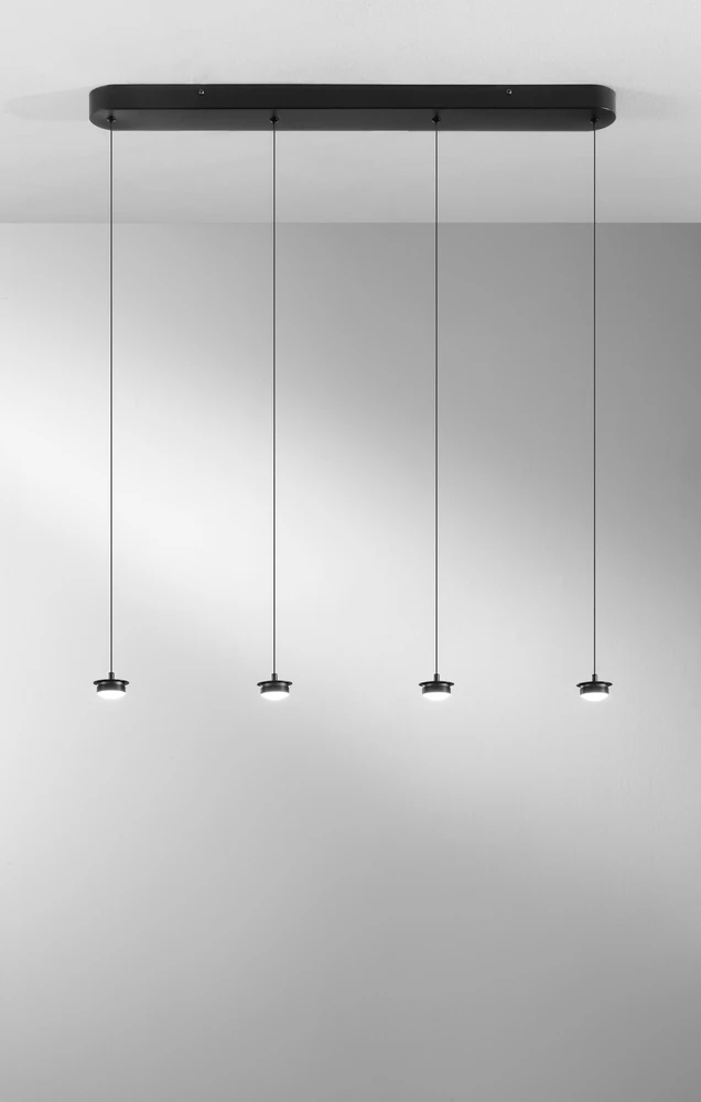16W LED pakabinamas šviestuvas BASE, juodas