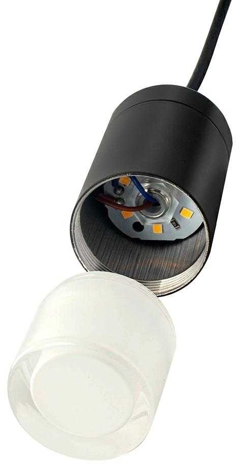16W LED pakabinamas šviestuvas FLUSSO 8, juodas, 3000K