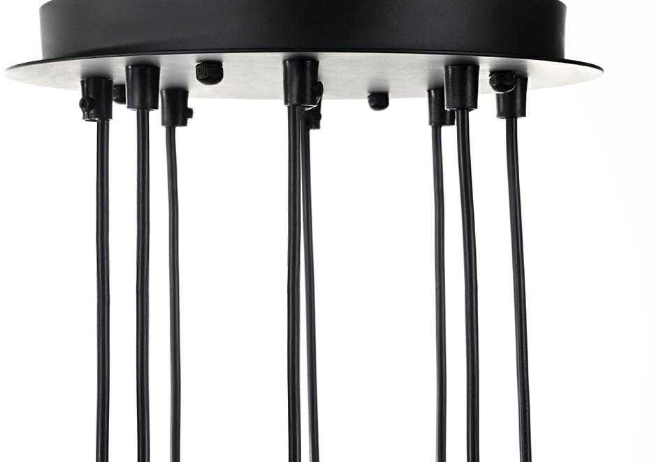 16W LED pakabinamas šviestuvas FLUSSO 8, juodas, 3000K