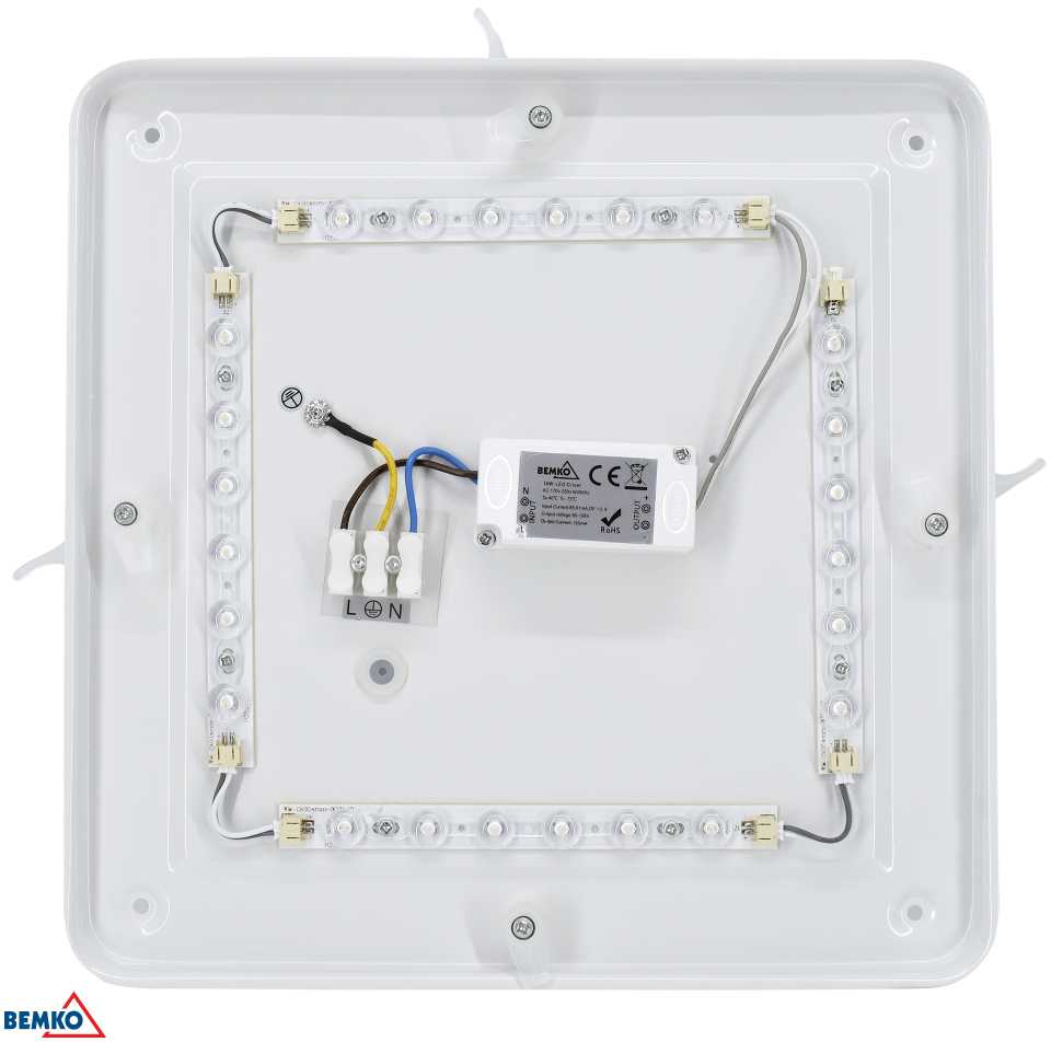 Bemko 16W LED paviršinė panelė TOFIR, aliuminio sp., 4000K, IP40