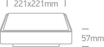 16W LED plafonas, baltas, 3000K, 67282N/W/W
