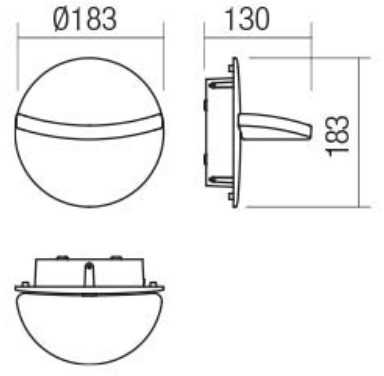 16W LED sieninis fasado šviestuvas GIMBAL, tamsiai pilkas, 3000K, 90068
