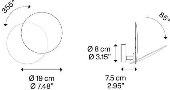 16W LED sieninis/lubinis šviestuvas Dėlionė ROUND SINGLE, matinės juodos sp., 3000K, dimeriuojamas