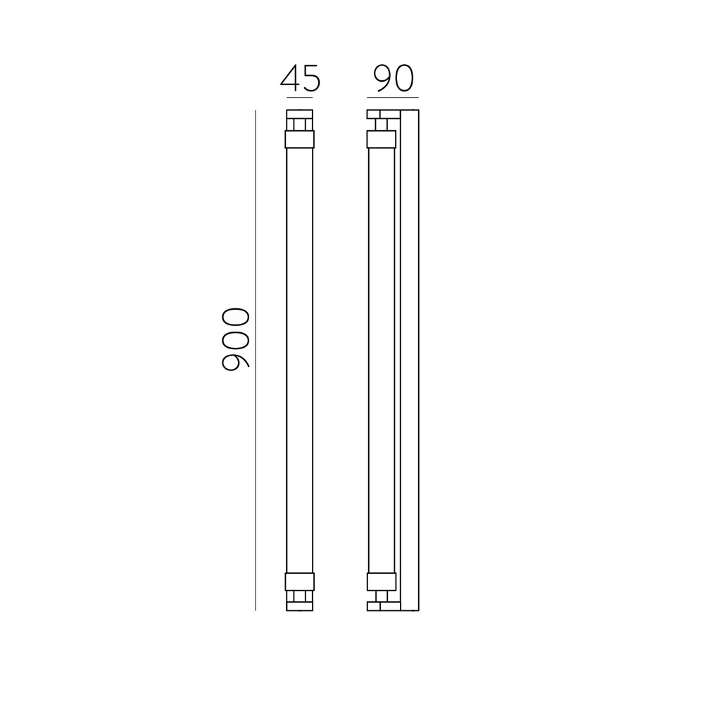 16W LED sieninis šviestuvas LINEO, juodas, 2700/3000K, dimeriuojamas, IP44, A4008170NDT