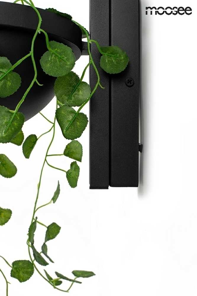 16W LED sieninis šviestuvas PLANT WALL, juodas, 3000K