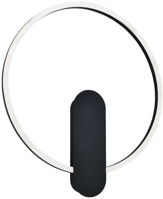16W LED sieninis šviestuvas ZAKLIN, juodas, 3000K, 4340500