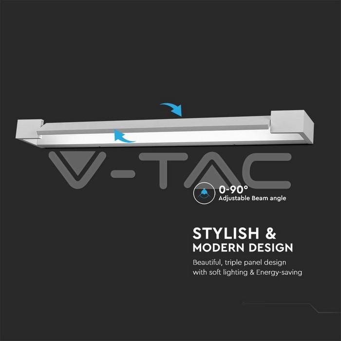 V-tac 16W sieninis šviestuvas, baltas, 4000K, IP44