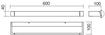 17,16W LED sieninis šviestuvas FLIPPER, matinės baltos sp., 3000K, IP44, 01-2294