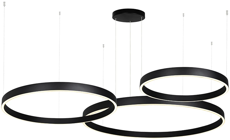 174W LED pakabinamas šviestuvas, juodas, 3000K, dimeriuojamas, šviečia į viršų ir į apačią, 25375