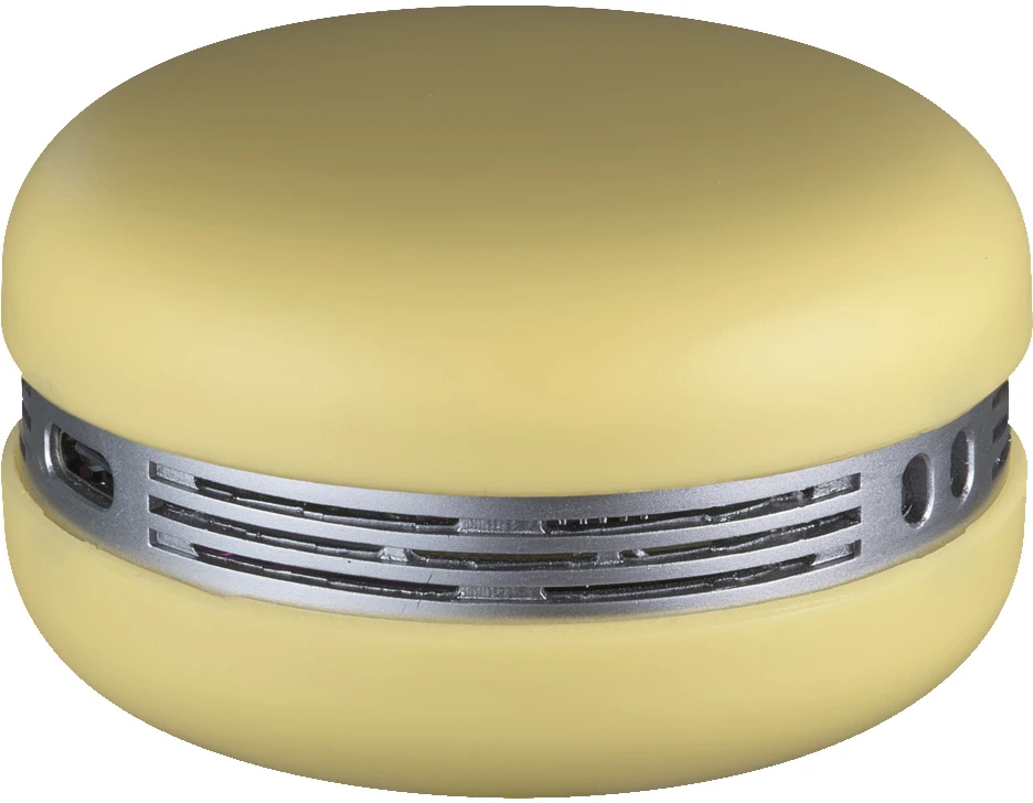 1,75W LED šviestuvas - garsiakalbis SMART MACARON, geltonas, su baterija, dimeriuojamas