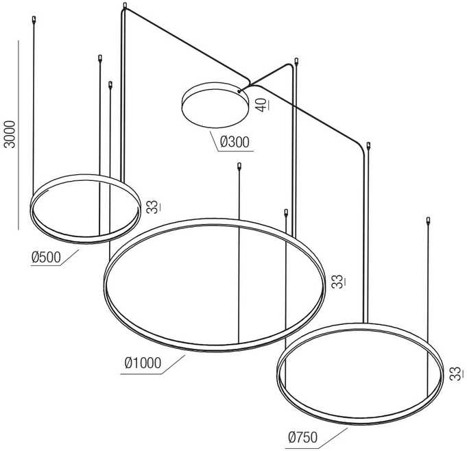 176W LED pakabinamas šviestuvas ORION, nikelio sp., 2700/3000/4000K, dimeriuojamas, 01-3884