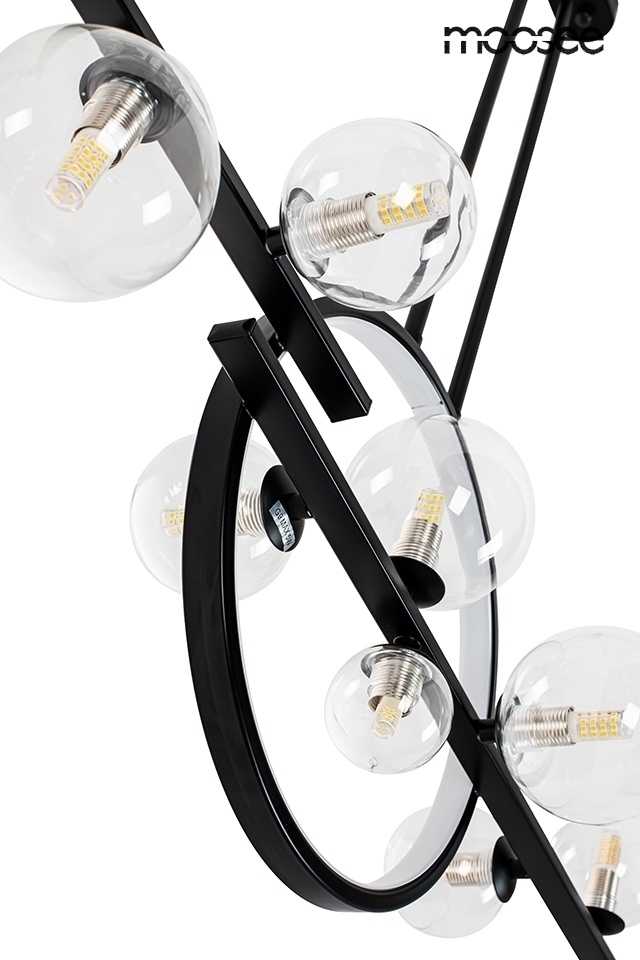 17W LED + 10xG9 pakabinamas šviestuvas ALURE LINE TWIN 120, juodas, 3000K, lemputės parduodamos atskirai