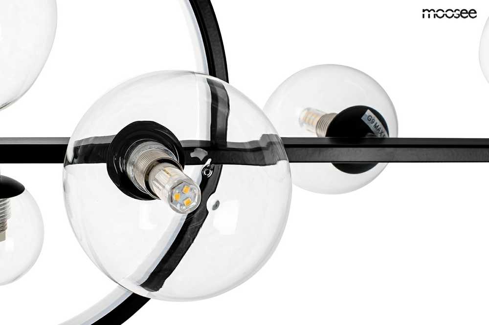 17W LED + 10xG9 pakabinamas šviestuvas ALURE LINE TWIN 120, juodas, 3000K, lemputės parduodamos atskirai