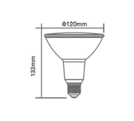 17W LED lemputė V-TAC, E27, raudona
