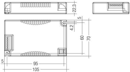 17W LED maitinimo šaltinis LCA, 250-700mA, DALI2