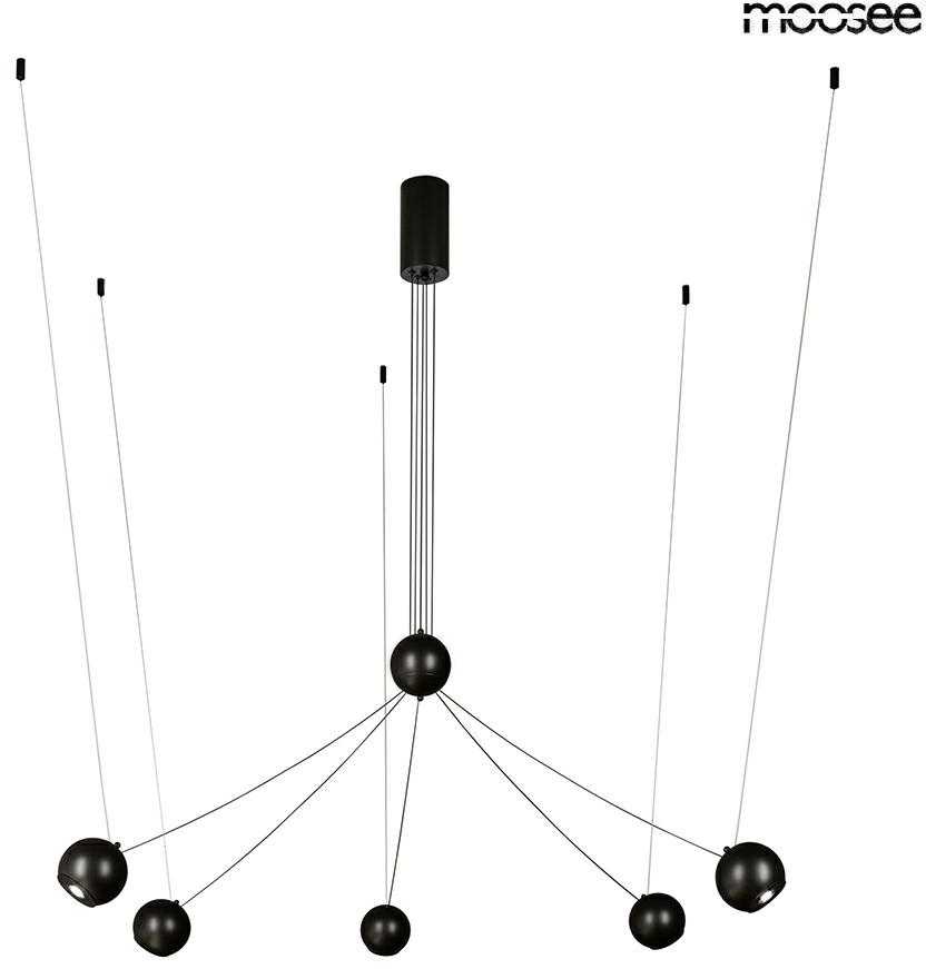 17W LED pakabinamas šviestuvas OCTO 5, juodas, 3000K