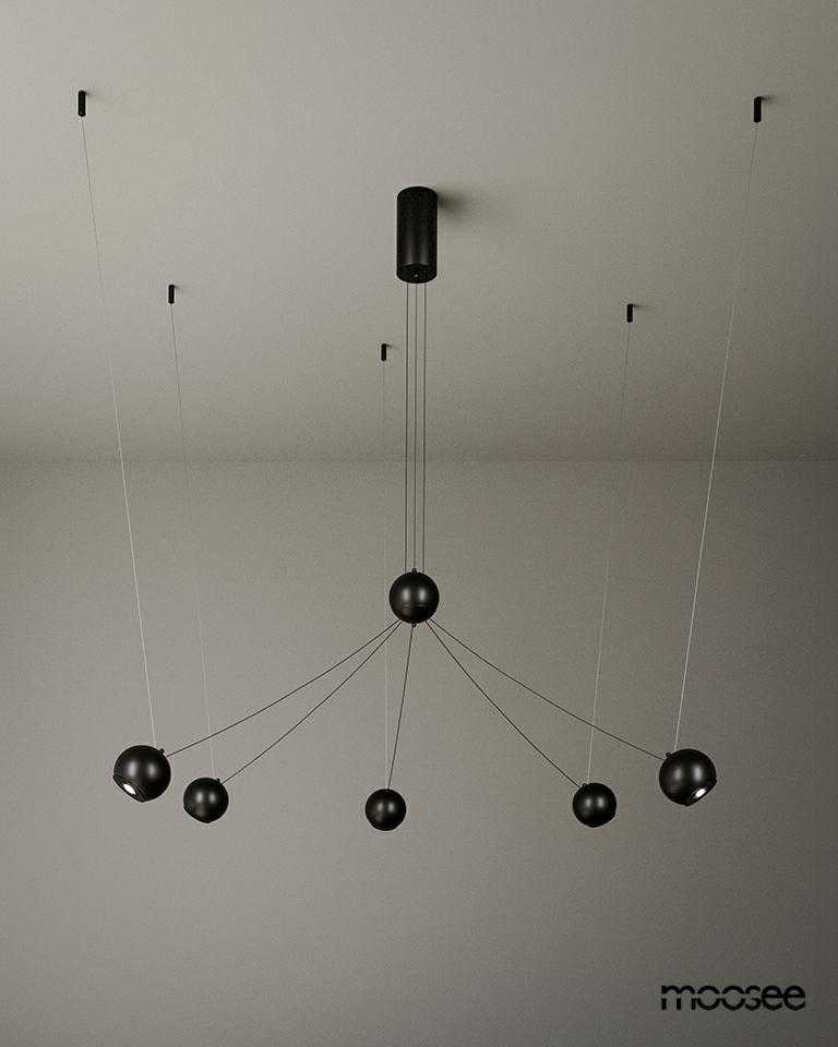 17W LED pakabinamas šviestuvas OCTO 5, juodas, 3000K