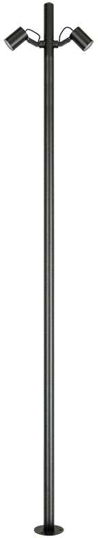 17W LED pastatomas lauko šviestuvas, juodas, 3000K, IP65, E405