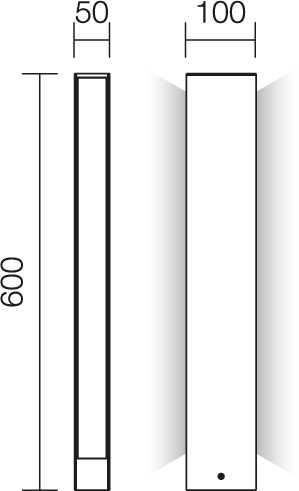 17W LED pastatomas lauko šviestuvas TWIN, rūdžių sp., 3000K, IP65, 9471