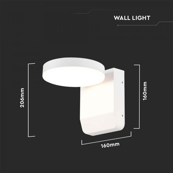 V-tac 17W LED sieninis lauko šviestuvas, baltas, 4000K, IP65