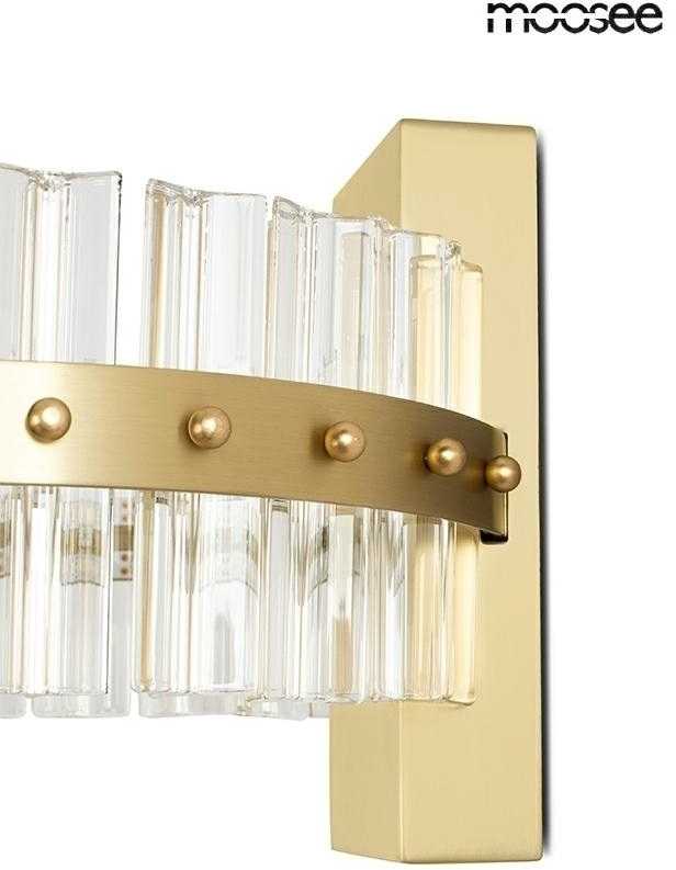 17W LED sieninis šviestuvas SATURNUS WALL, aukso sp., 3000K