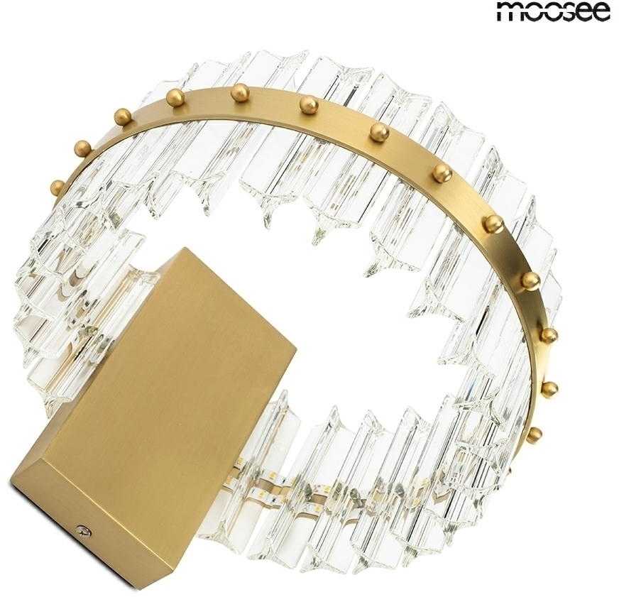 17W LED sieninis šviestuvas SATURNUS WALL, aukso sp., 3000K