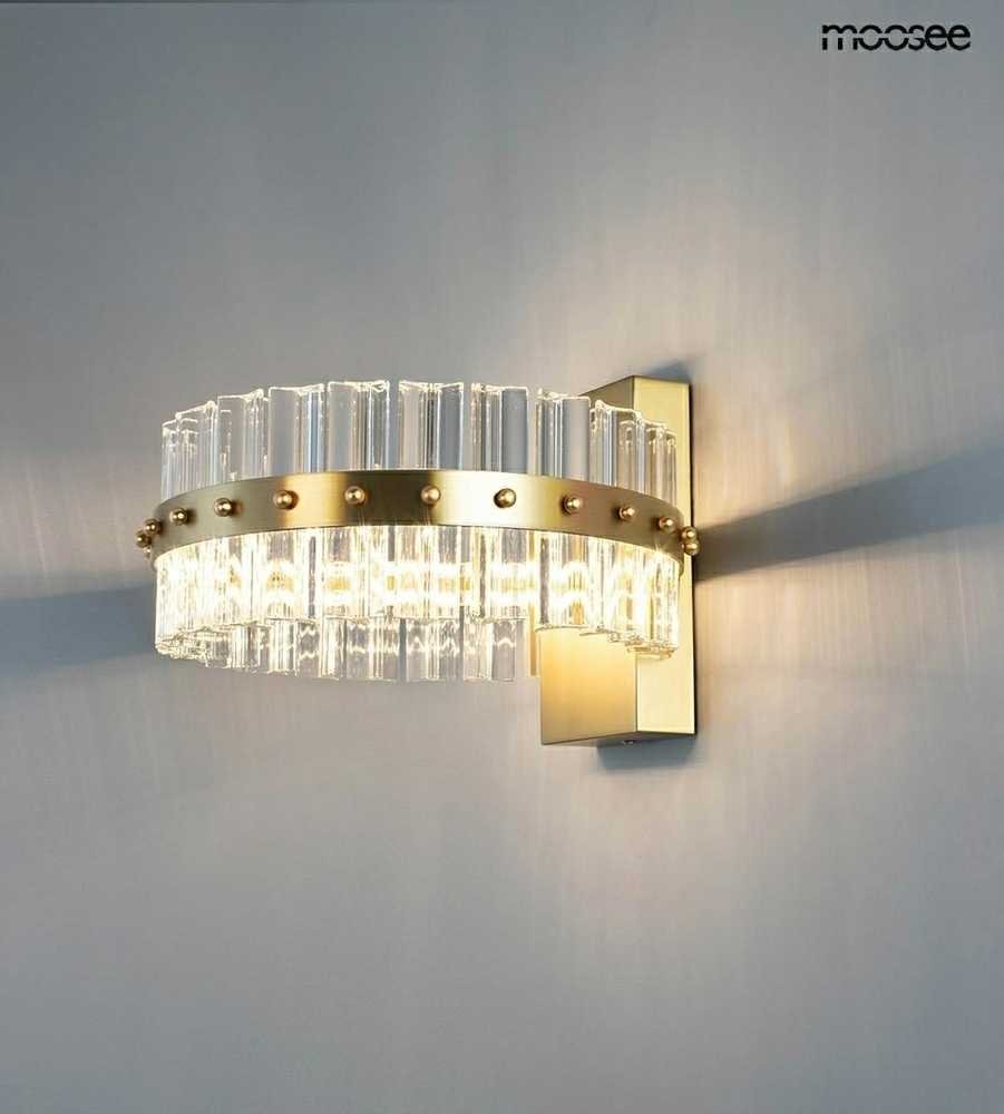 17W LED sieninis šviestuvas SATURNUS WALL, aukso sp., 3000K