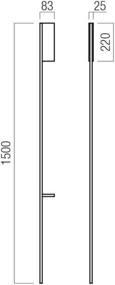 17W LED sieninis šviestuvas TWIG, matinės juodos sp., 3000K, dimeriuojamas, 01-3709